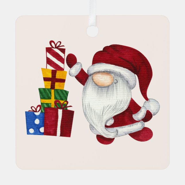 Adorno Metálico Crear su propio Gnome de presentación navideña (Anverso)