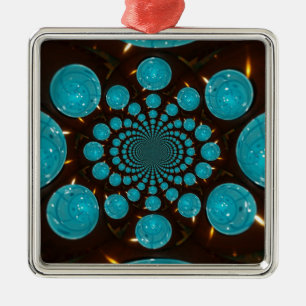 Adorno Metálico Crear su propio Kaleidoscope de luces azules
