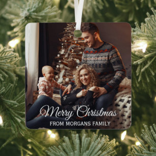 Adorno Metálico Crear sus propios Navidades de fotografía familiar