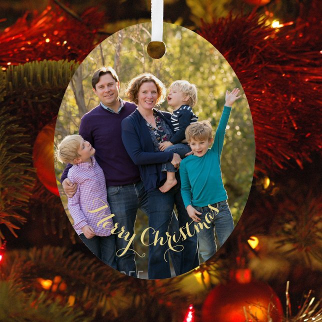 Adorno Metálico Crear sus propios Navidades de óvalo fotográfico p (Create Your Own Personalized Photo Oval Christmas Metal Ornament)