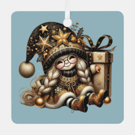 Adorno Metálico Crear sus propios Navidades mágicos Gnome presente
