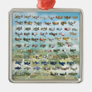 Adorno Metálico crear tu propia caricatura de avión