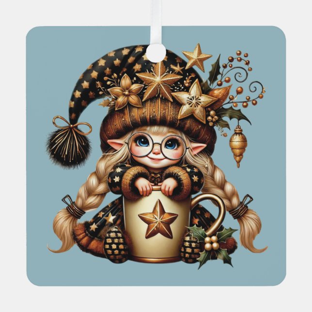 Adorno Metálico Crear tus propios Navidades mágicos Gnome Cocoa (Anverso)