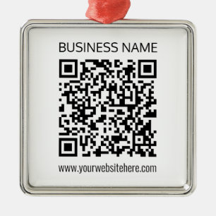 Adorno Metálico Crear un código QR para empresas texto instantáneo