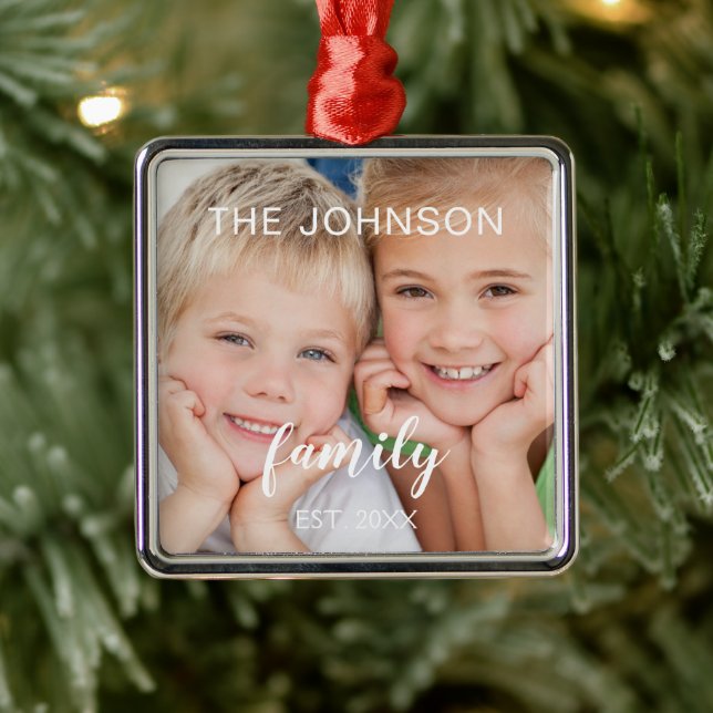 Adorno Metálico Crear una plantilla de fotografía propia de la fam (Árbol)