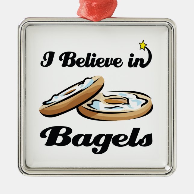 Adorno Metálico creo en los bagels (Frente)