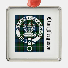 Adorno Metálico Crestón de Clan Ferguson Tartán