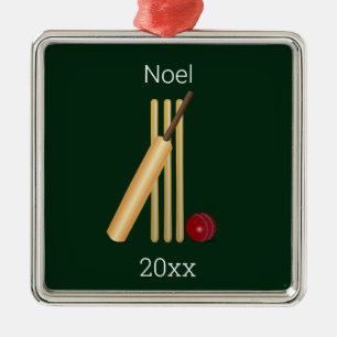 Adorno Metálico Cricket editable con un wicket
