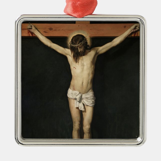 Adorno Metálico Cristo crucificado en la cruz (fe) (Velázquez) (Frente)