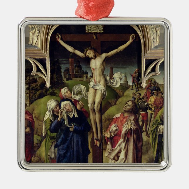 Adorno Metálico Cristo en la cruz, las mujeres santas (Frente)