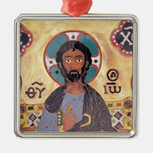 Adorno Metálico Cristo Enthroned