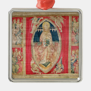 Adorno Metálico Cristo enthroned con las bestias apocalípticas
