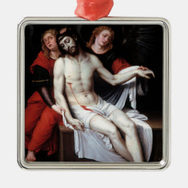 Adorno Metálico Cristo muerto apoyado por dos ángeles (Ribalta)