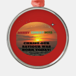 Adorno Metálico Cristo, nuestro salvador nació hoy