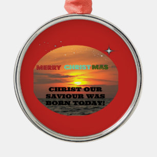 Adorno Metálico Cristo, nuestro salvador nació hoy