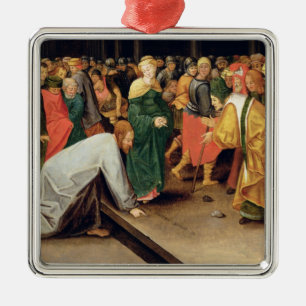 Adorno Metálico Cristo y el adulterio admitido mujeres, 1628