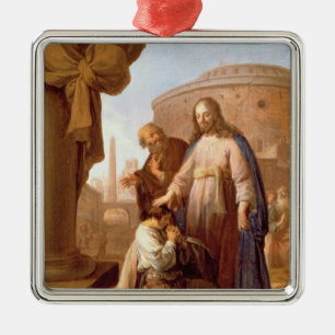 Adorno Metálico Cristo y el regla joven rico, 1640