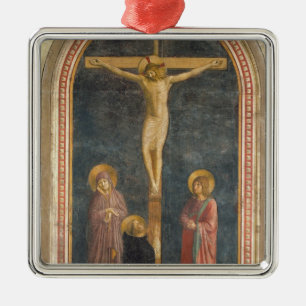 Adorno Metálico Crucifixión con la Virgen, SS. Juan el Evangeli