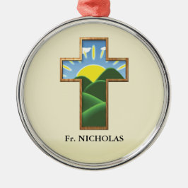 Adorno Metálico Cruz de Cumpleaños Personalizada