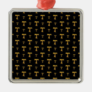 Adorno Metálico Cruz de Tau Franciscano Dorado