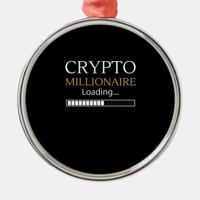 Adorno Metálico Crypto Millionaire Loading funny coin trader (Frente)