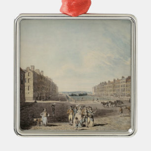 Adorno Metálico Cuadrado de la reina, Londres, 1786 (w/c y pluma y
