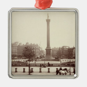 Adorno Metálico Cuadrado de Trafalgar, Londres (foto de la sepia)