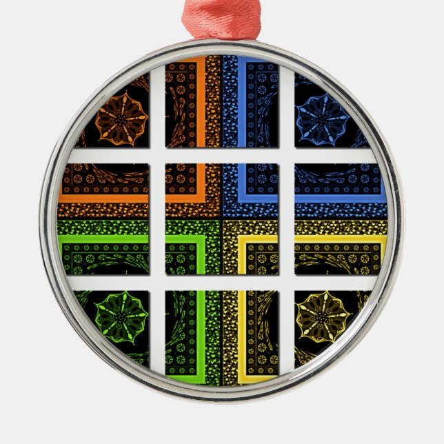 Adorno Metálico Cuadrado en una caja (Frente)