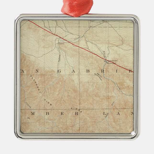 Adorno Metálico Cuadrilátero de Rock Creek que muestra la grieta (Frente)