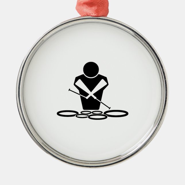 Adorno Metálico Cuadros - Tambores de tenor - Tambores (Frente)