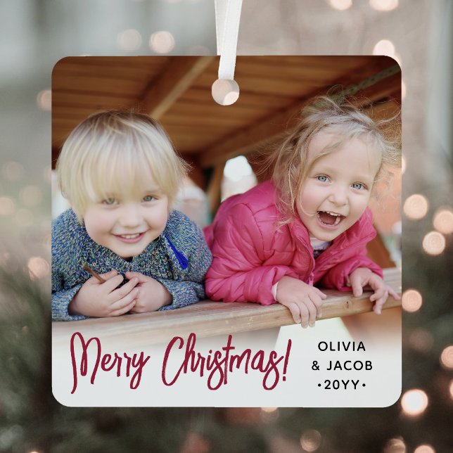 Adorno Metálico Cualquier texto 2 Foto Moderno Guión Cepillado Roj (Subido por el creador)