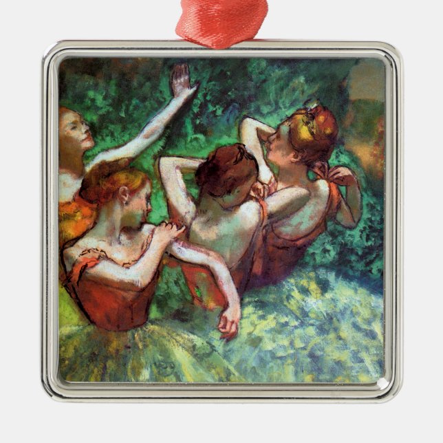 Adorno Metálico Cuatro bailarinas de Degas (Frente)