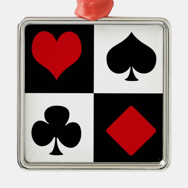 Adorno Metálico Cuatro trajes de cartas (Frente)