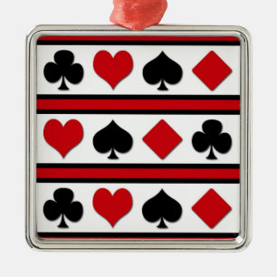 Adorno Metálico Cuatro trajes de cartas