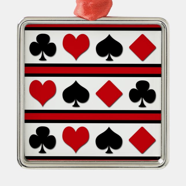 Adorno Metálico Cuatro trajes de cartas (Frente)