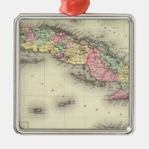 Adorno Metálico Cuba, Jamaica Y Puerto Rico