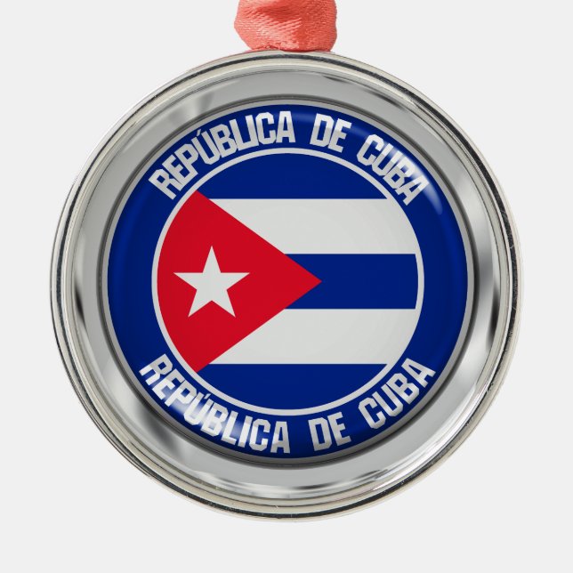 Adorno Metálico Cuba redonda Emblema (Frente)