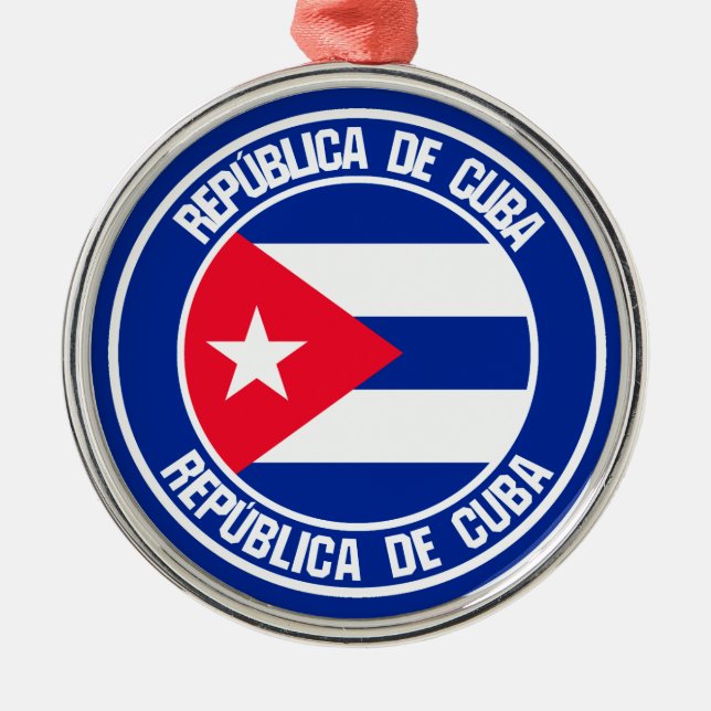 Adorno Metálico Cuba redonda Emblema (Frente)