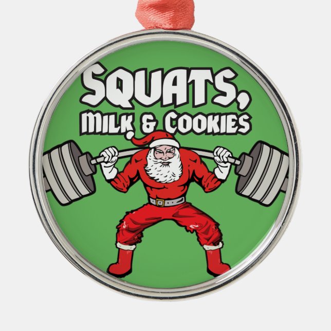 Adorno Metálico Cuencas, leche y galletas - Santa Claus (Frente)