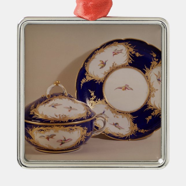 Adorno Metálico Cuenco y soporte, c.1745 de Vincennes (Frente)