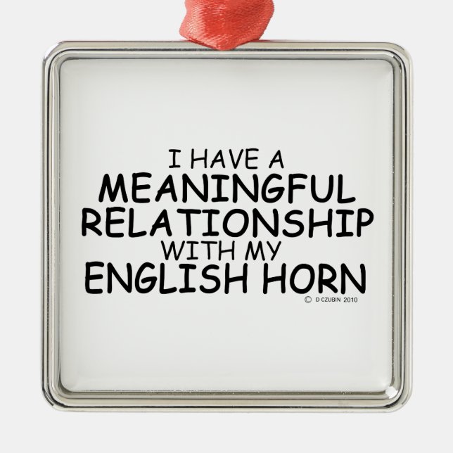 Adorno Metálico Cuerno de Inglés de Relación Significativa (Frente)