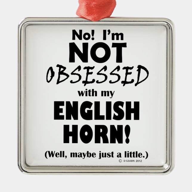 Adorno Metálico Cuerno inglés obsesionado (Frente)