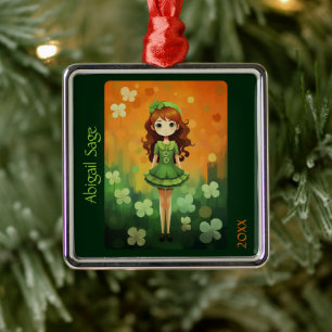 Adorno Metálico Cuidada bailarina irlandesa Navidad paso irlandés
