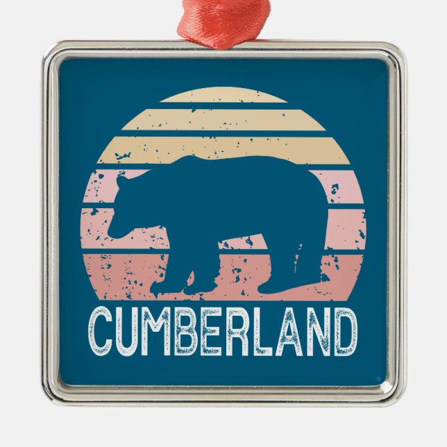 Adorno Metálico Cumberland Maryland Retro Bear (Frente)