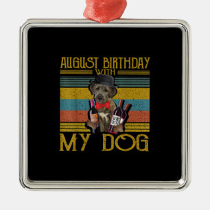 Adorno Metálico Cumpleaños De Agosto Con Mi Perro Lobo Irlandés 20