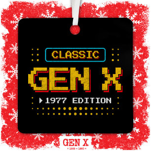 Adorno Metálico Cumpleaños de la Gaming Retro Clásico de la Genera