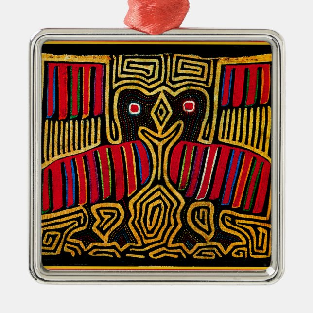 Adorno Metálico Cuna Indian Mola Duck Design (Frente)