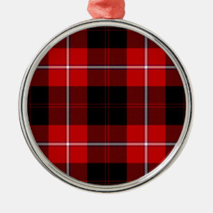 Adorno Metálico Cunningham Tartan Red Black Plaid