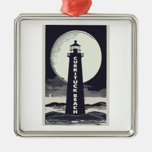 Adorno Metálico Currituck Beach Lighthouse Moon