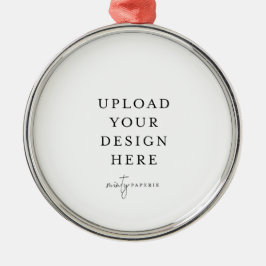 Adorno Metálico Custom Christmas Ornament, Upload your Photo